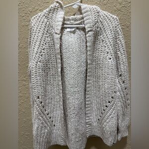 Abercrombie Kids Cream Open-Front Cardigan